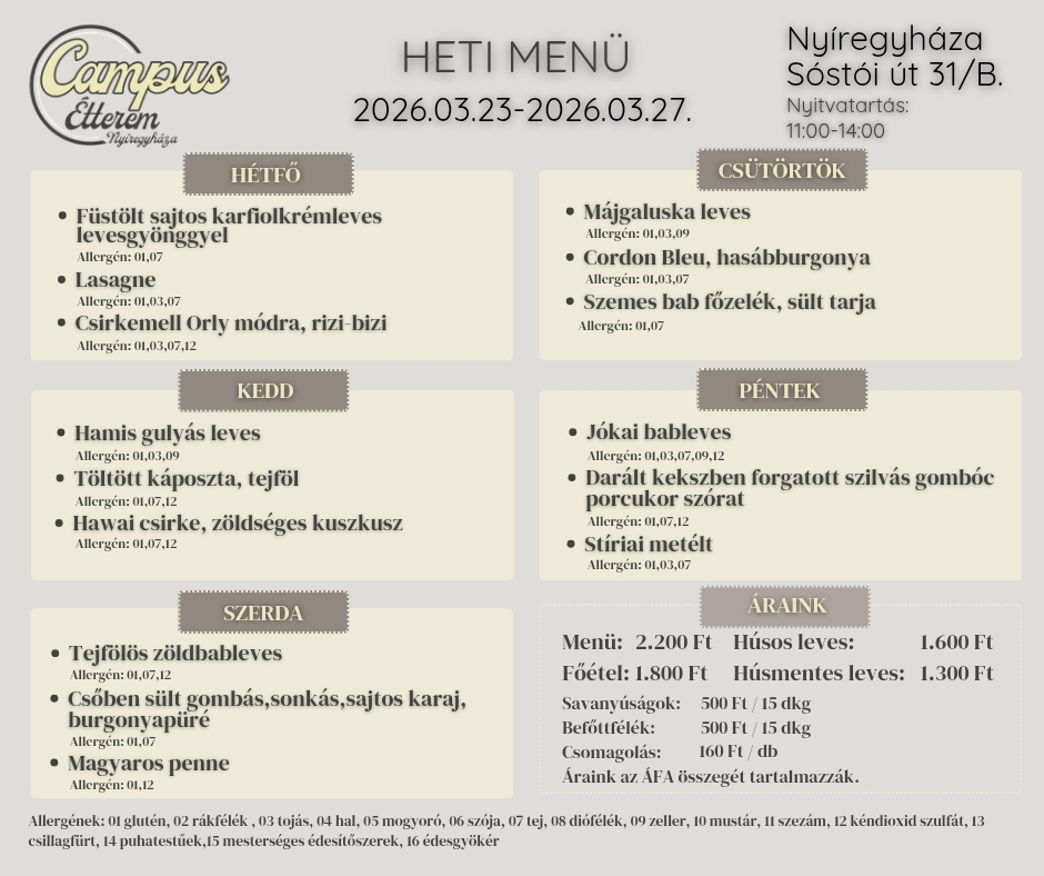 Napi menü
